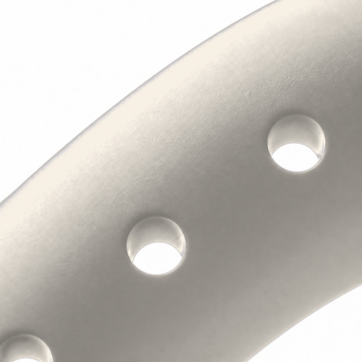 Macro view of the soft matte silicone strap texture